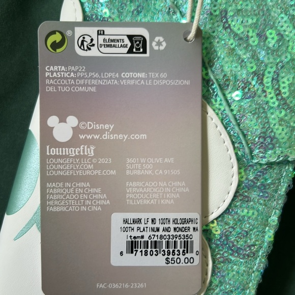 Walt Disney 100th Holographic Platinum and Wonder Wallet - Picture 5 of 5